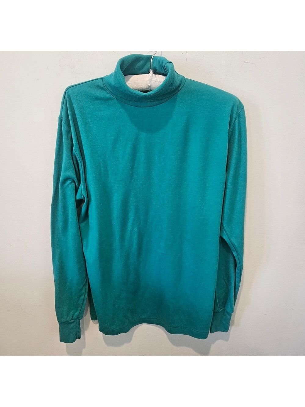 Harbour Classics Vintage Women's Green Long Sleeved Turtleneck Top, Size Large
